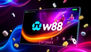 Engaging w88 online gambling platform with vibrant betting visuals and user interface elements.