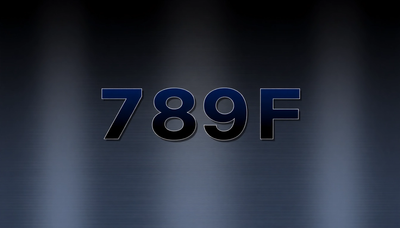789F branding logo displayed on a sleek metallic background, highlighting modern design and professionalism for user engagement.