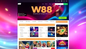 The W88 online betting platform with engaging interface and user-friendly navigation for seamless gambling experience