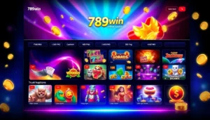789win's dynamic online casino interface with lively game graphics and striking jackpots, attracting players.