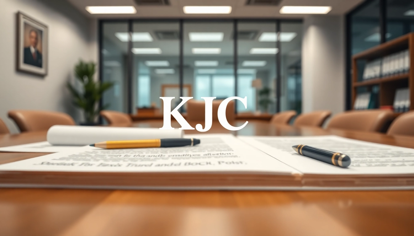 KJC legal services team reviewing documents to ensure trusted legal support
