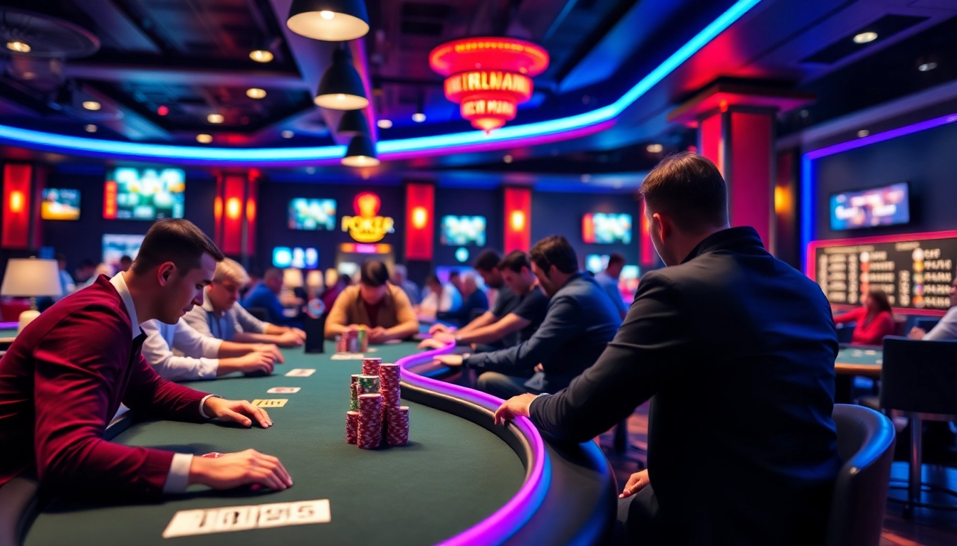 Image of top poker clubs with lively tables and diverse players, highlighting the best pokerbros clubs’ vibrant gaming environment for engaging online poker experience.