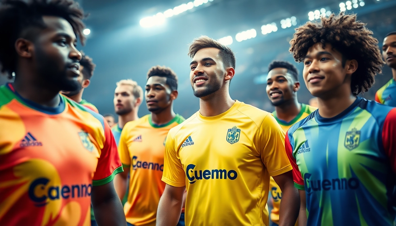 High-quality team uniforms in vibrant colors worn by athletes during action, showcasing customization, fabric quality, and style for sports teams.