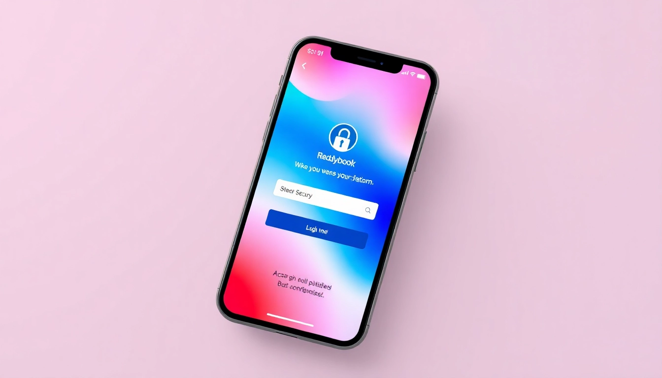 Secure Reddybook login page on mobile device showcasing easy access to betting platform features, user-friendly interface, and vibrant branding elements.