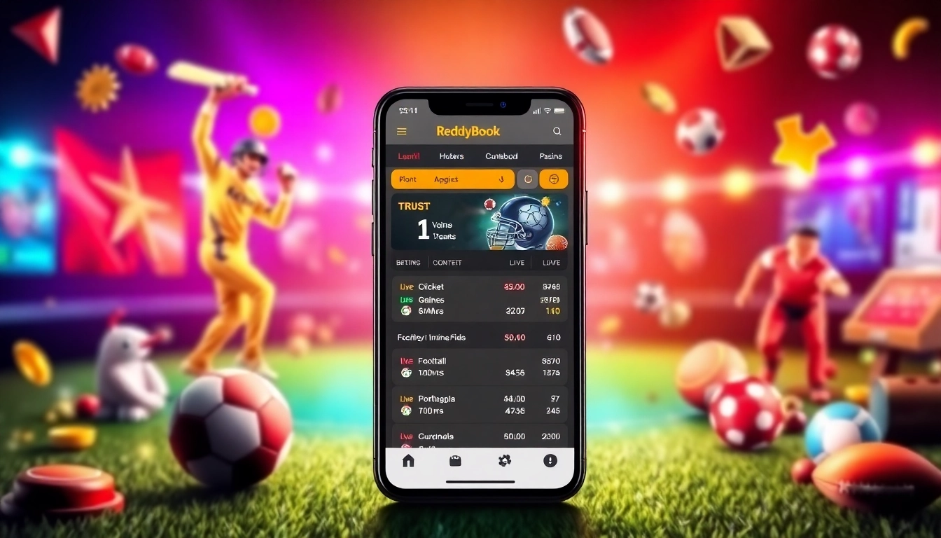 Reddy Book online betting platform showcasing live sports odds and casino games for secure wagering in India.