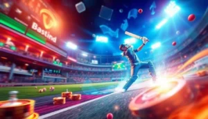 Engaging digital illustration of a cricket betting scene representing Cricbet99 club's online