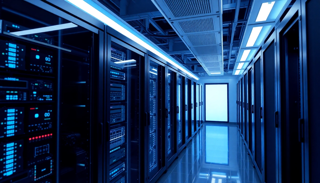 Component server with high-end hardware and cooling system in a professional data center setting