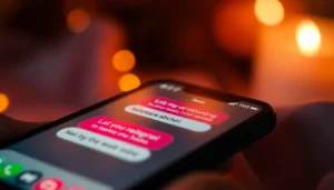 Confident person sending annonces sexe messages via smartphone in intimate setting for discreet