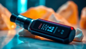 Hitz 2g reviews httpshitzcalifornia.comshop stylish disposable vape showcasing LCD screen and
