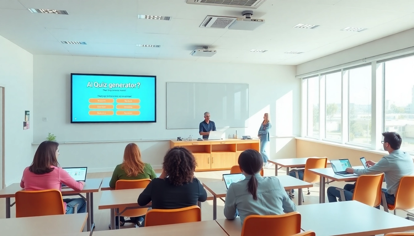 AI quiz generator tool creating engaging quizzes for teachers and students to enhance learning